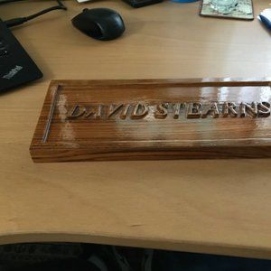 Name Plate on teak wood
